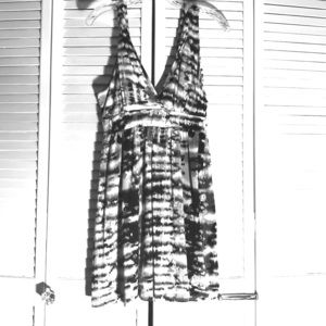Breezy black & white nylon summer dress